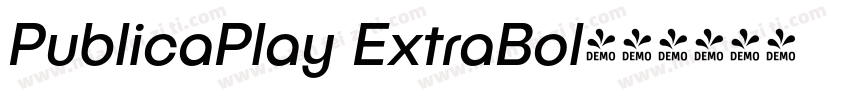 PublicaPlay ExtraBol字体转换